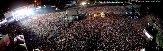 Bon Jovi show at the Festival d'été de Québec on the plains of Abraham, Quebec, Canada (July 9, 2012)